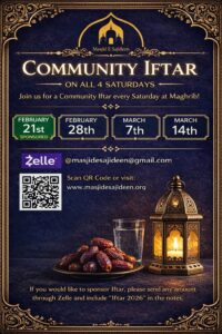 Community iftar schedule